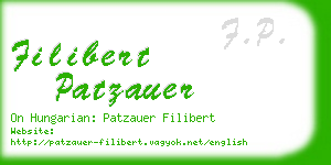 filibert patzauer business card